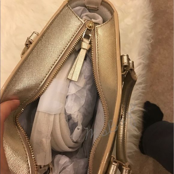 Tory burch Robinson Metallic Mini Square Tote - Picture 2 of 6